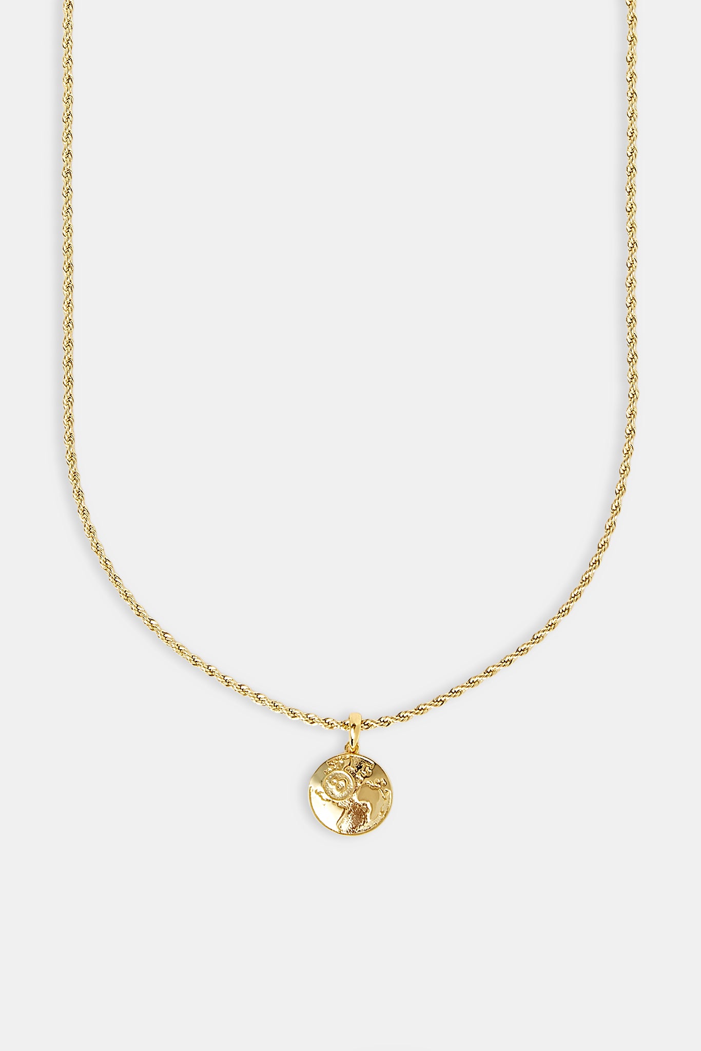 Micro 8 Ball Globe Pendant Necklace - 15mm - Gold